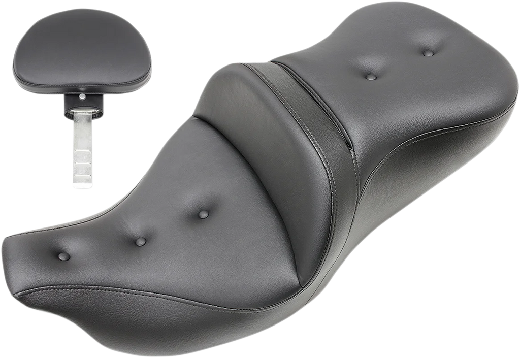 Saddlemen Roadsofa™ Seat - Pillow Top - with Backrest - Black - '09-'23 FLHTCUTG 808-07B-181TBR - Main Product View
