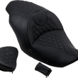 Load image into Gallery viewer, Saddlemen Roadsofa™ Seat - With Backrest - Full Lattice Stitch - Black - Heated - GL I20-06-182BRHCT - Side View