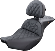 Load image into Gallery viewer, Saddlemen Roadsofa™ Seat - With Backrest - Full Lattice Stitch - Heated - Black - Indian I14-07-182BRHCT - Main Product View