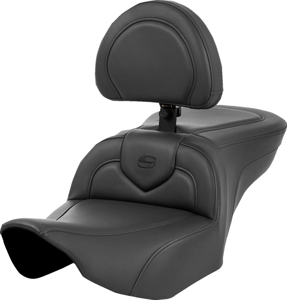 Saddlemen Roadsofa™ Seat - with Backrest - Black Stitching - FL '23-'24 823-07-187BR - Main Product View
