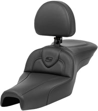 Load image into Gallery viewer, Saddlemen Roadsofa™ Seat - with Backrest - Black - XL '04-'22 807-03-187BR - Main Product View