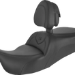 Load image into Gallery viewer, Saddlemen Roadsofa™ Seat - with Backrest - Black/Black Stitch - FLH/FLT '08-'23 808-07B-187BR - Main Product View