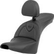 Load image into Gallery viewer, Saddlemen Roadsofa™ Seat - with Backrest - Black/Black Stitching - FXBB/FXST '18-'23 818-30-187BR - Main Product View