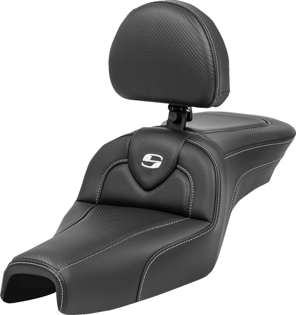 Saddlemen Roadsofa™ Seat - with Backrest - Carbon Fiber - XL '04-'22 807-03-185BR - Main Product View