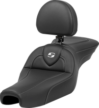 Load image into Gallery viewer, Saddlemen Roadsofa™ Seat - with Backrest - Carbon Fiber - XL '04-'22 807-11-185BR - Main Product View