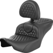 Load image into Gallery viewer, Saddlemen Roadsofa™ Seat - with Backrest - Honeycomb - FLTR/FLHX '23-'24 823-07-189B0 - Main Product View