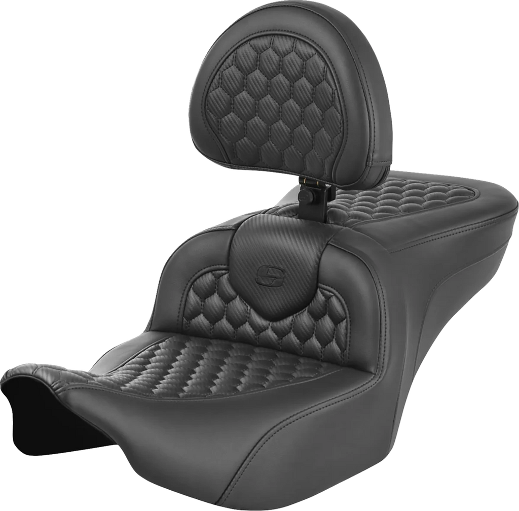 Saddlemen Roadsofa™ Seat - with Backrest - Honeycomb - FLTR/FLHX '23-'24 823-07-189B0 - Main Product View