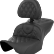 Load image into Gallery viewer, Saddlemen Roadsofa™ Seat - with Backrest - Lattice Stitch - Black - FL '23-'24 823-07-182BR - Main Product View