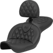Load image into Gallery viewer, Saddlemen Roadsofa™ Seat - with Backrest - Lattice Stitch - FXDWG '96-'23 896-05-182BR - Main Product View