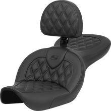 Load image into Gallery viewer, Saddlemen Roadsofa™ Seat - with Backrest - Lattice Stitch - FXDWG '96-'23 896-05-182BR - Main Product View
