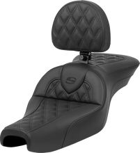 Load image into Gallery viewer, Saddlemen Roadsofa™ Seat - with Backrest - Lattice Stitch - XL '04-'22 807-11-182BR - Main Product View