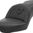 Load image into Gallery viewer, Saddlemen Roadsofa™ Seat - without Backrest - Black/Black Stitching - FXD '96-'03 896-04-187 - Main Product View