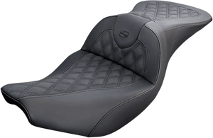 Saddlemen Roadsofa™ Seat - without Backrest - Blue Lattice Stitch - FLTR/FLHX '23-'24 823-07-18201