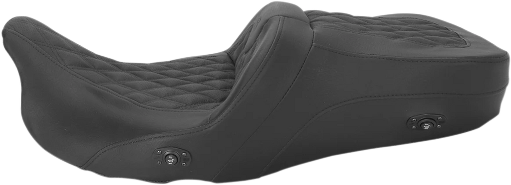 Saddlemen Roadsofa™ Seat - without Backrest - Full Lattice Stitch - Heated - '08-'23 FLH 808-07B-182HCT - Main Product View