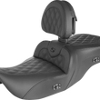 Load image into Gallery viewer, Saddlemen Roadsofa™ Seat - without Backrest - Full Lattice Stitch - Heated - '99-07 FLH 897-06-182BRHC - Main Product View