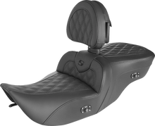 Load image into Gallery viewer, Saddlemen Roadsofa™ Seat - without Backrest - Full Lattice Stitch - Heated - &#39;99-07 FLH 897-06-182BRHC - Main Product View