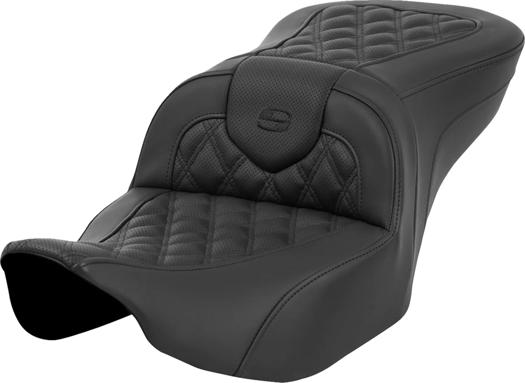 Saddlemen Roadsofa™ Seat - without Backrest - Lattice Stitch - Black - FL '23-'24 823-07-182 - Main Product View