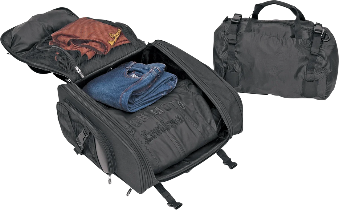 Saddlemen S2200E Expandable Sissy Bar Bag - Side View