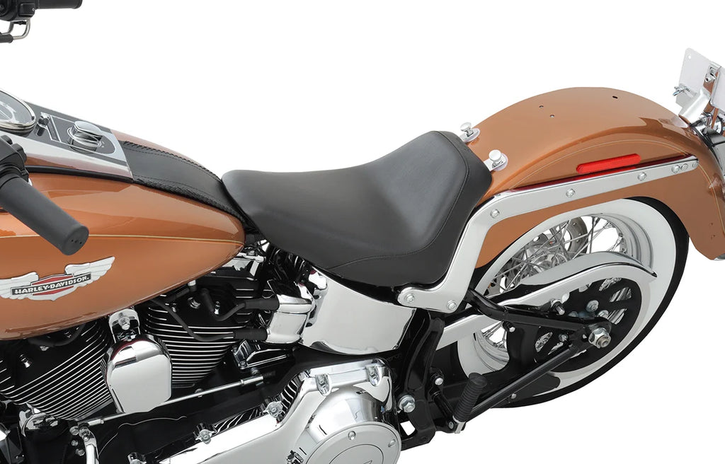 Saddlemen S3 Super Slammed Seat - Solo - Black - '06-'17 FLSTC 806-15-002D - Installation View