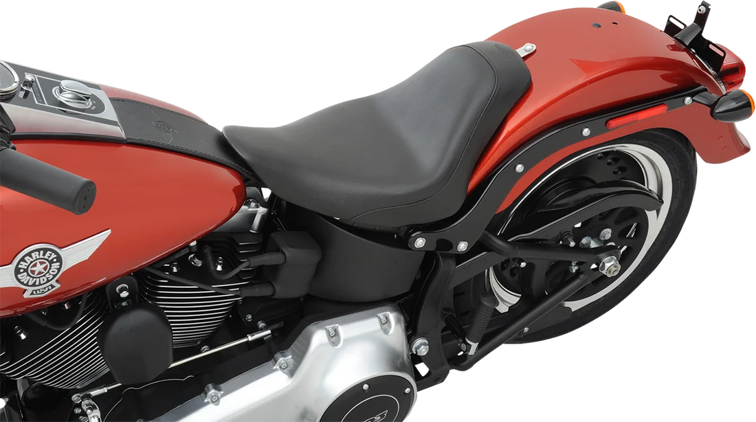 Saddlemen S3 Super Slammed Seat - Solo - Black - '07-'17 FB 806-12-002D - Back View