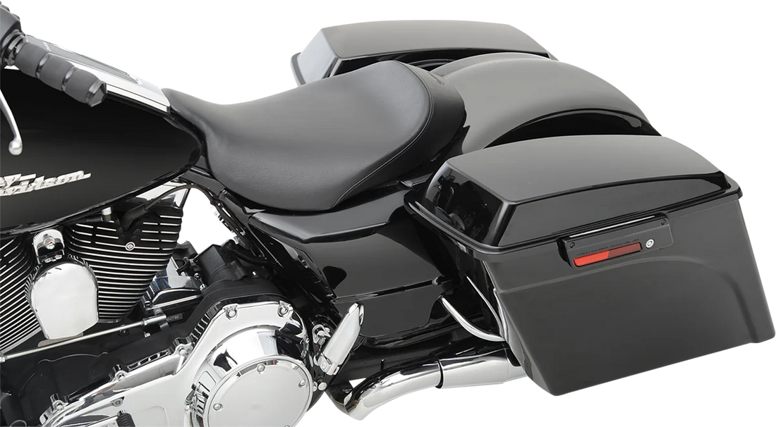 Saddlemen S3 Super Slammed Seat - Solo - Black - '08-'23 FLH/FLT 808-07B-002 - Side View
