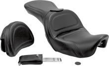 Load image into Gallery viewer, Saddlemen Seat - Explorer™ - With Backrest - Stitched - Black - Dyna 806-04-0301 - Side View