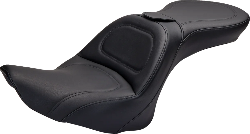 Saddlemen Seat - Explorer™ - With Backrest - Stitched - Black - FL/FX '06-'17 806-12-030 - Main Product View