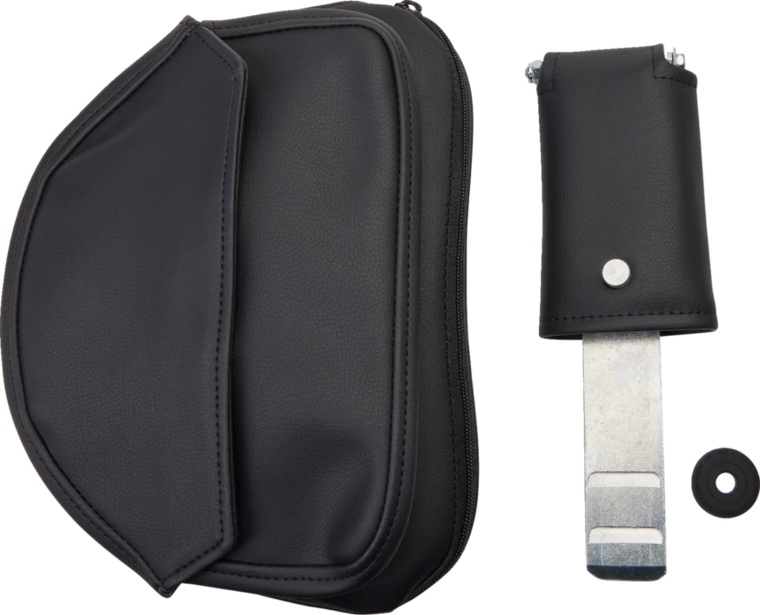Saddlemen Seat - Explorer™ - With Backrest - Stitched - Black - FL/FX '06-'17 806-12-030 - Installation View