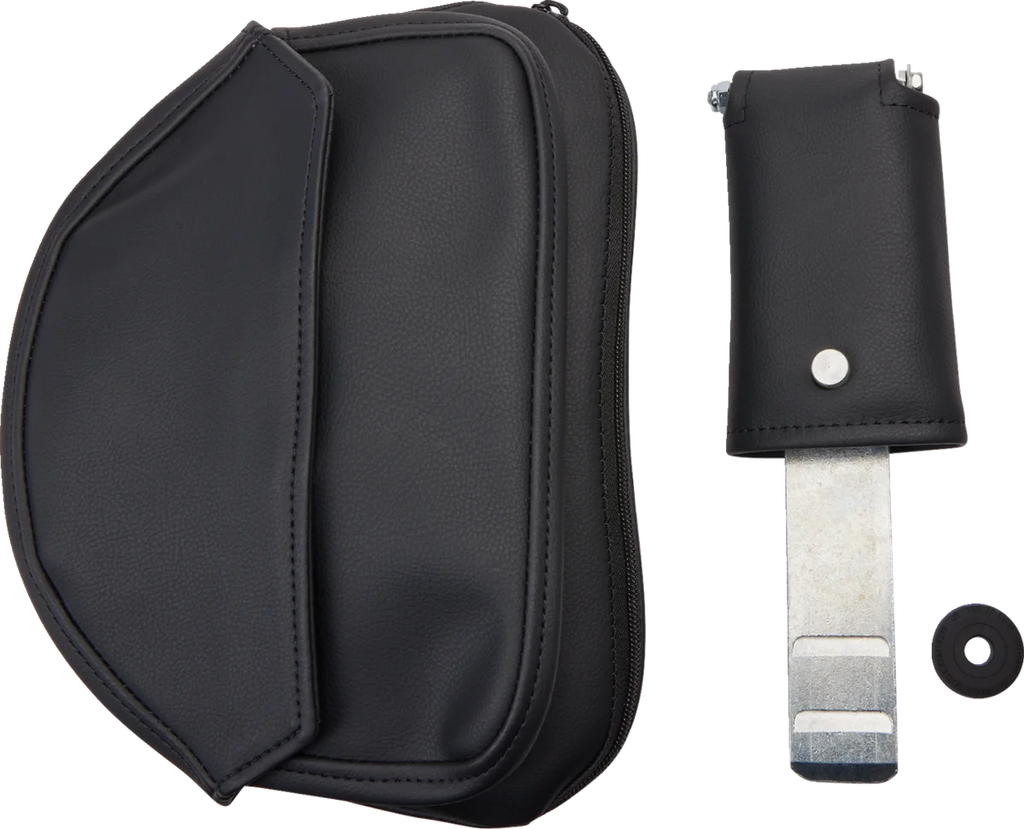Saddlemen Seat - Explorer™ - With Backrest - Stitched - Black - FL/FX '06-'17 806-12-030 - Installation View