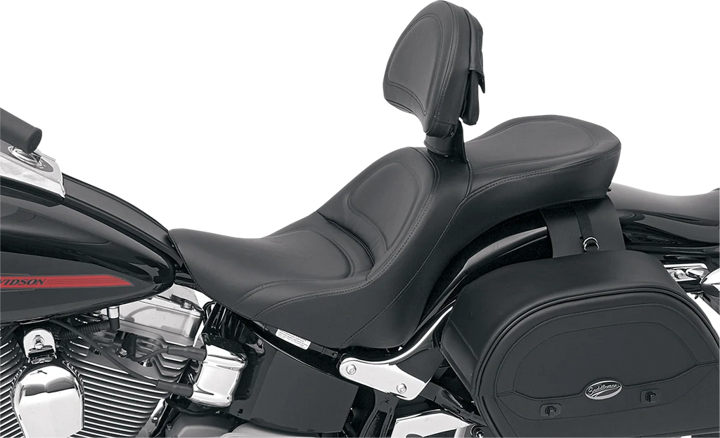 Saddlemen Seat - Explorer™ - With Backrest - Stitched - Black - FL/FX '06-'17 806-12-030 - Additional View 5
