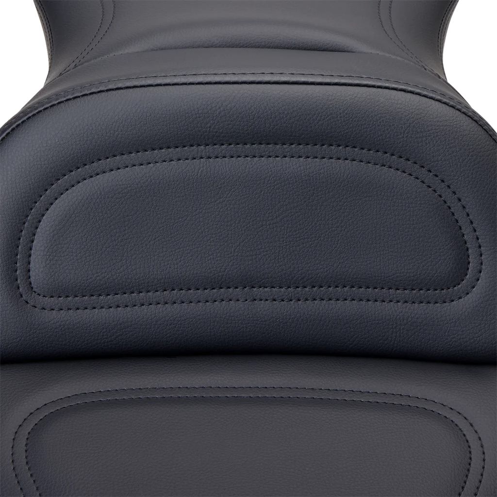 Saddlemen Seat - Explorer™ - With Backrest - Stitched - Black - XL '04-'20 807-03-030 - Side View