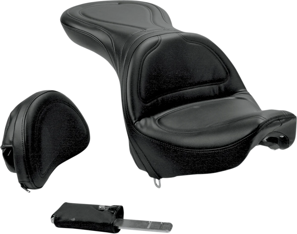 Saddlemen Seat - Explorer™ - With Backrest - Stitched - Black - Main Product View