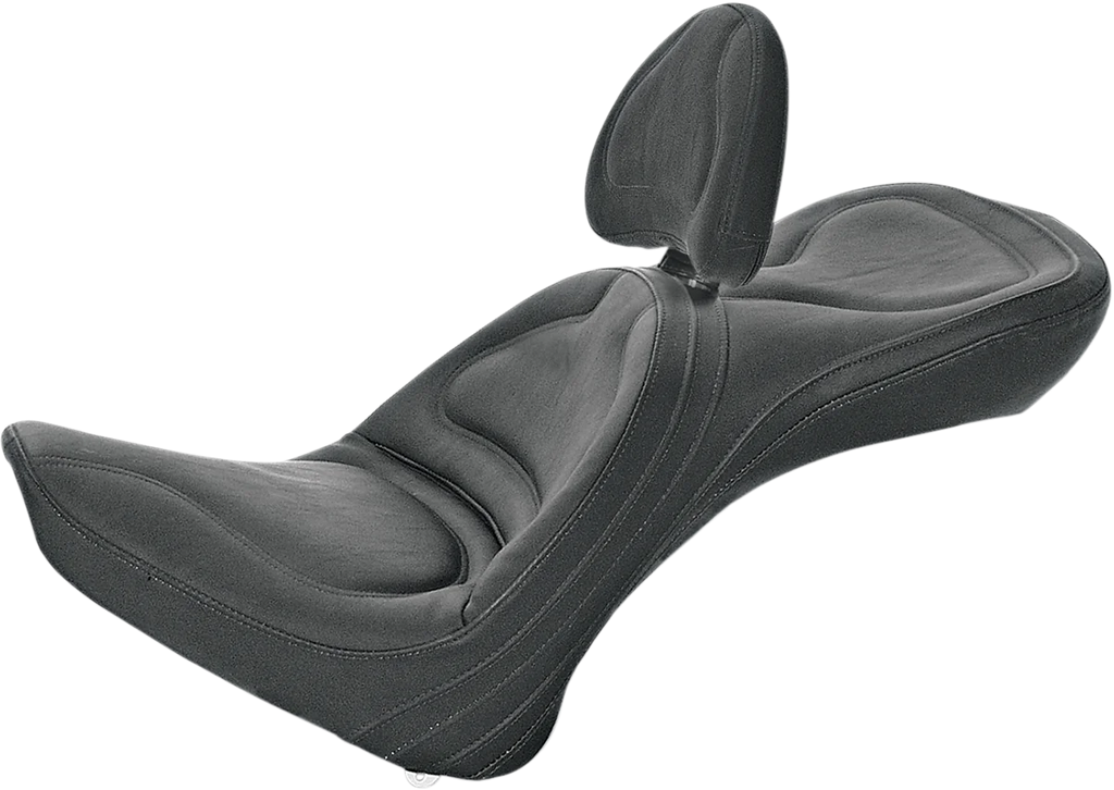 Saddlemen Seat - Explorer™ - With Backrest - Stitched - Black - Softail - Main Product View