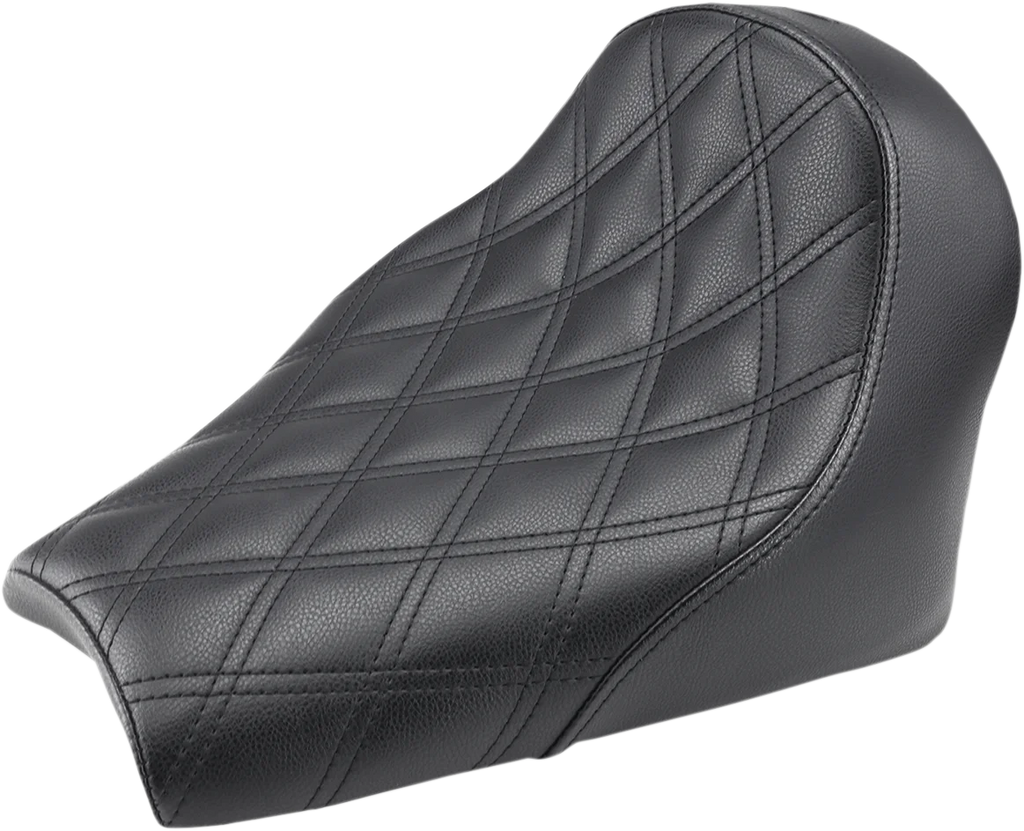 Saddlemen Seat - Renegade Solo - Lattice Stitched - Black I21-04-002LS - Side View