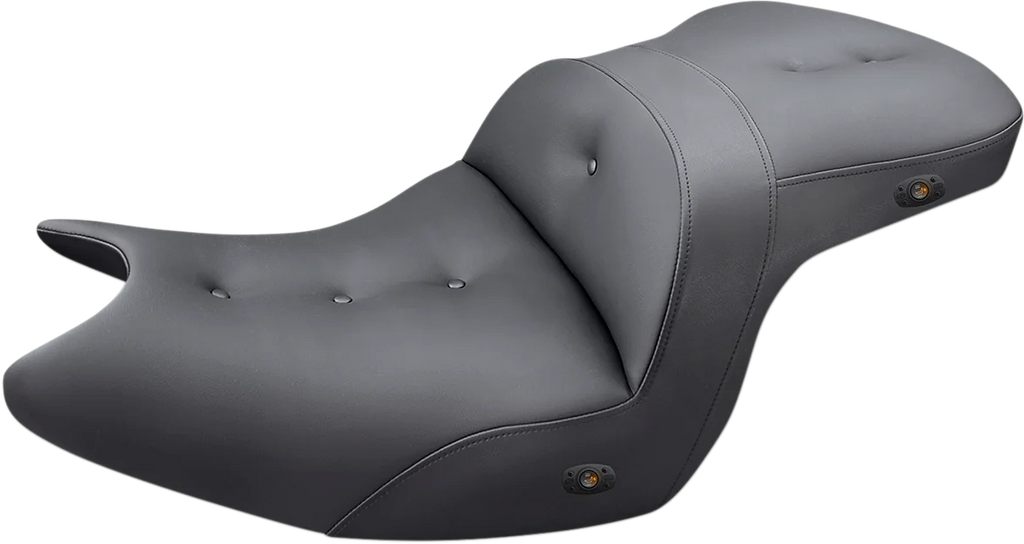 Saddlemen Seat - Roadsofa™ - With Backrest - Pillow Top - Black - Heated H18-07-181BRHCT - Side View