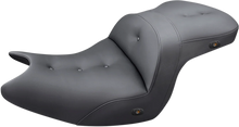 Load image into Gallery viewer, Saddlemen Seat - Roadsofa™ - With Backrest - Pillow Top - Black - Heated H18-07-181BRHCT - Side View