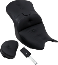 Load image into Gallery viewer, Saddlemen Seat - Roadsofa™ - With Backrest - Pillow Top - Black H18-07-181BR - Side View