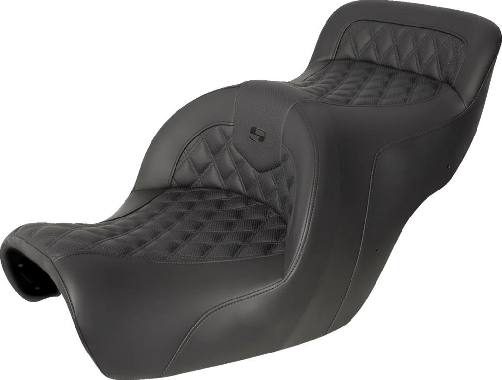 Saddlemen Seat - Roadsofa™ - Without Backrest - Full Lattice Stitch - Black H88-07-182 - Main Product View