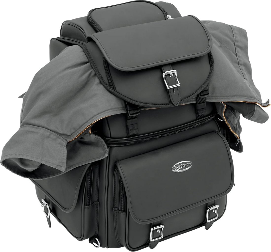 Saddlemen Sissy Bar Bag - Black EX000440 - Side View