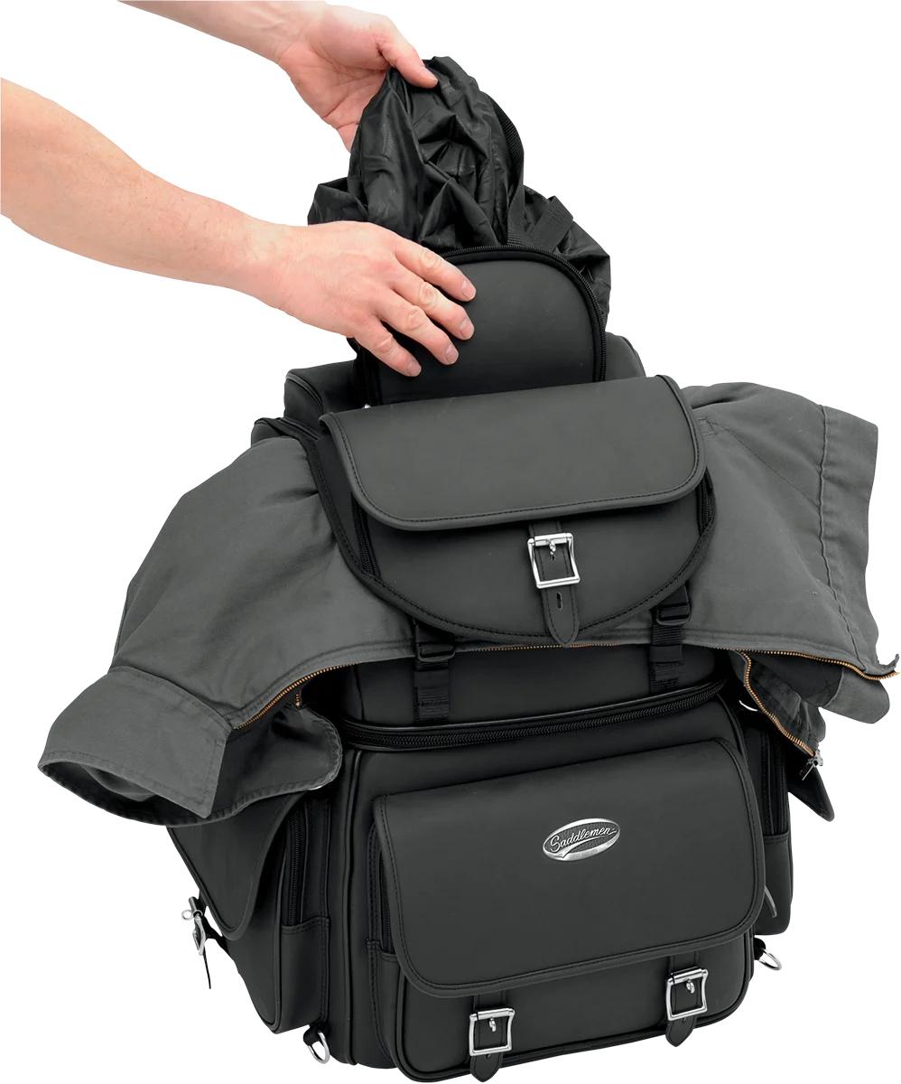 Saddlemen Sissy Bar Bag - Black EX000440 - Installation View