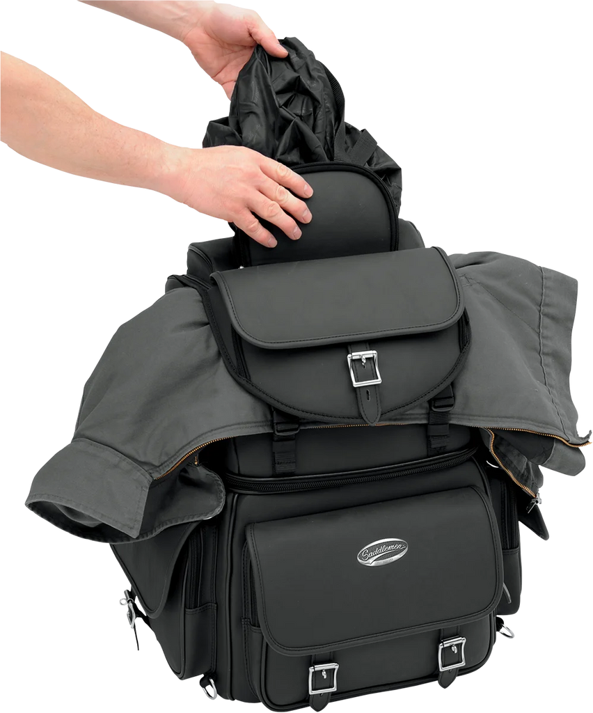 Saddlemen Sissy Bar Bag - Black EX000440 - Installation View