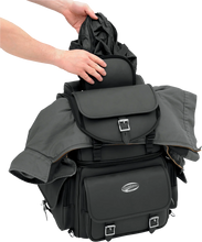 Load image into Gallery viewer, Saddlemen Sissy Bar Bag - Black EX000440 - Installation View