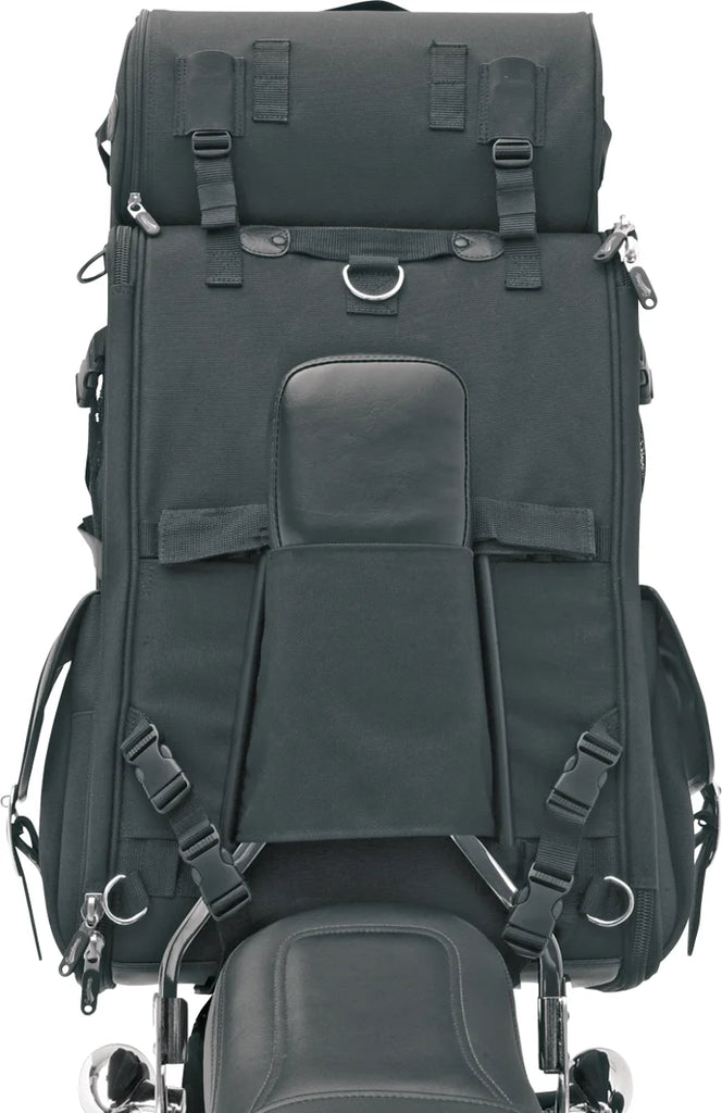 Saddlemen Sissy Bar Bag - Black Studded - Side View