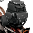 Load image into Gallery viewer, Saddlemen Sissy Bar Bag - Black Studded - Installation View