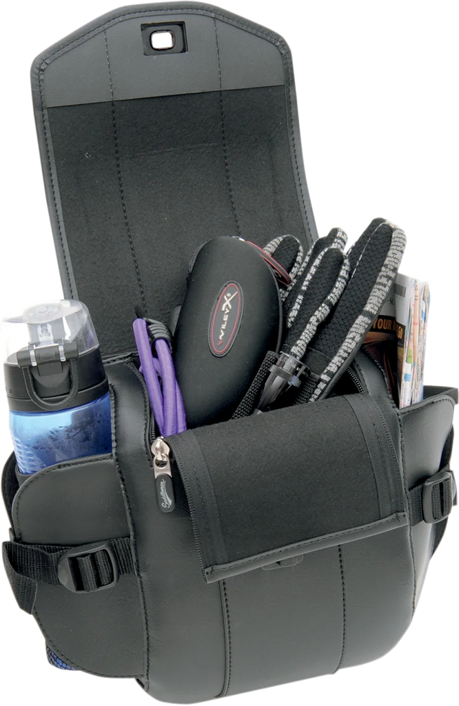 Saddlemen Sissy Bar Bag - Deluxe - Black - Side View