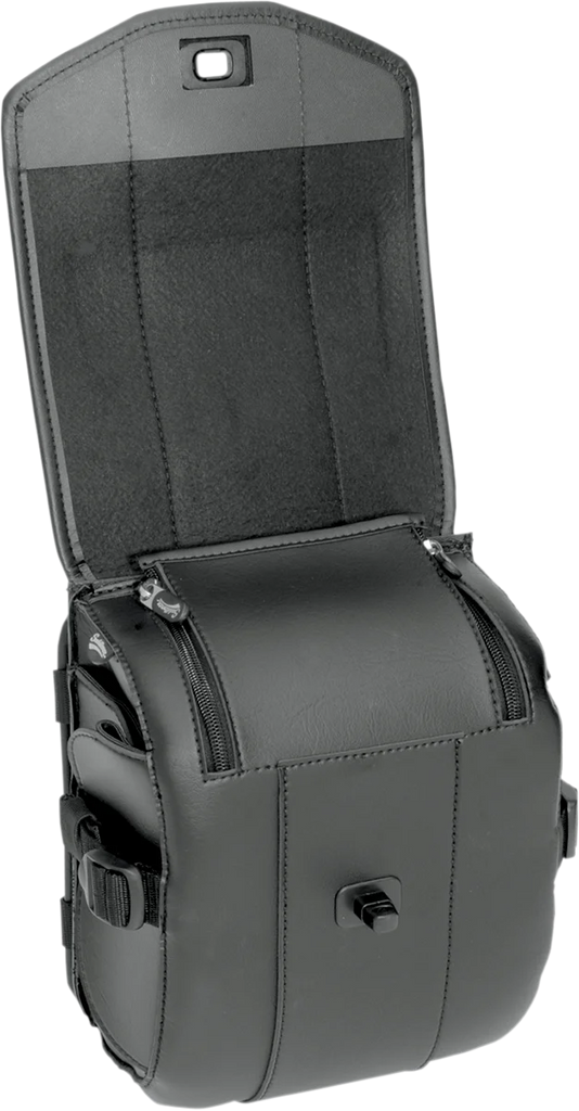 Saddlemen Sissy Bar Bag - Deluxe - Black - Back View