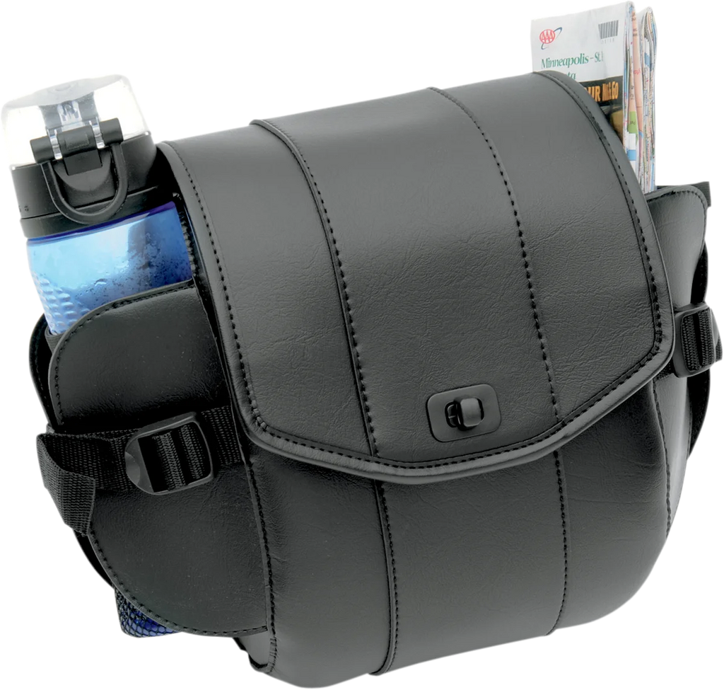 Saddlemen Sissy Bar Bag - Deluxe - Black - Installation View