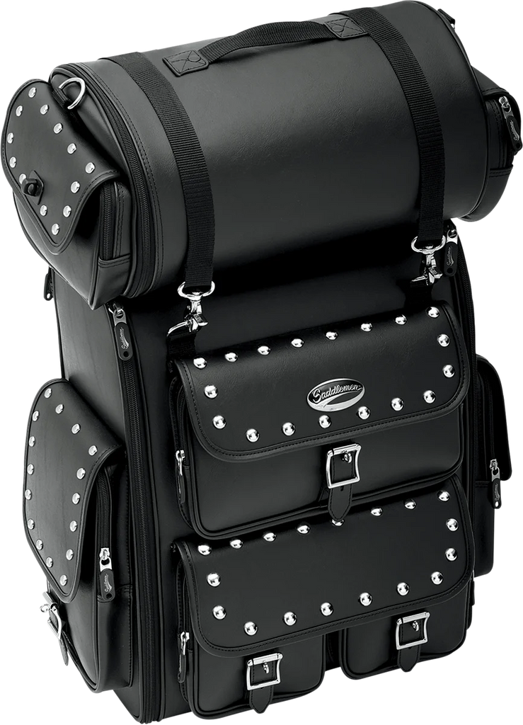 Saddlemen Sissy Bar Bag - Desperado - Black Studded EX000263 - Main Product View