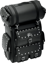 Load image into Gallery viewer, Saddlemen Sissy Bar Bag - Desperado - Black Studded EX000263 - Main Product View