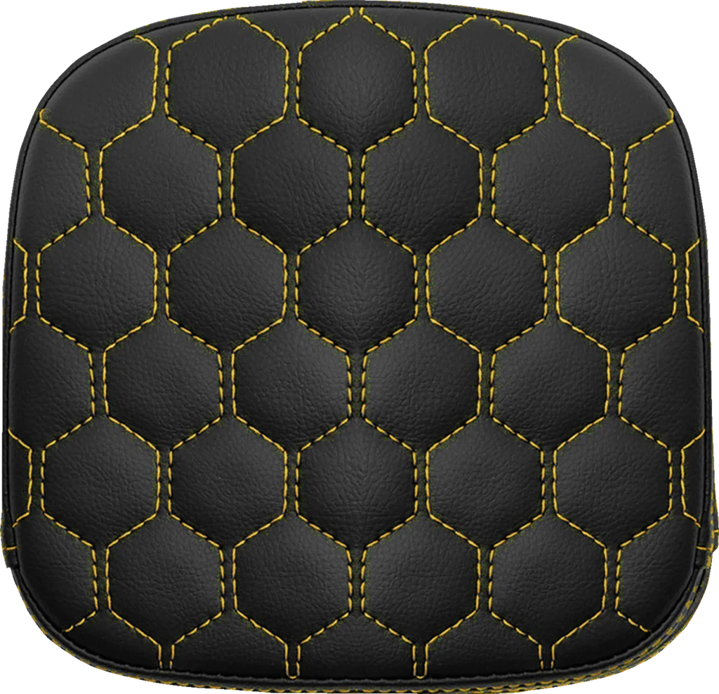 Saddlemen Sissy Bar Pad - Honeycomb - Gold Stitching 040749GOL - Main Product View